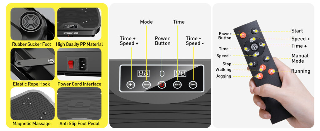 DamKee vibration plate remote control