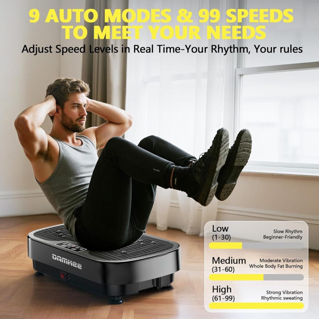 DamKee vibration plate with magnetic acupoints and remote control