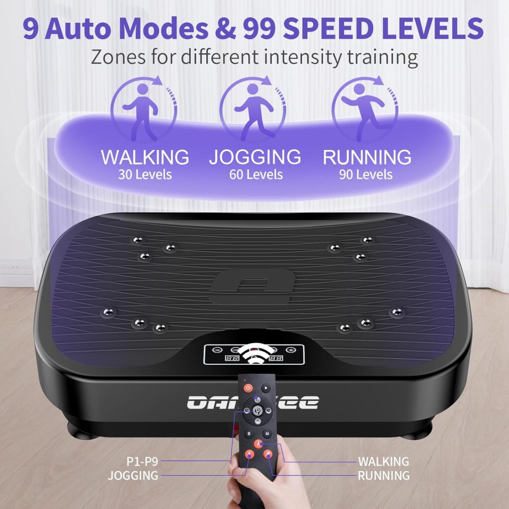 new DamKee Vibration Plate Provides 9 workout auto modes