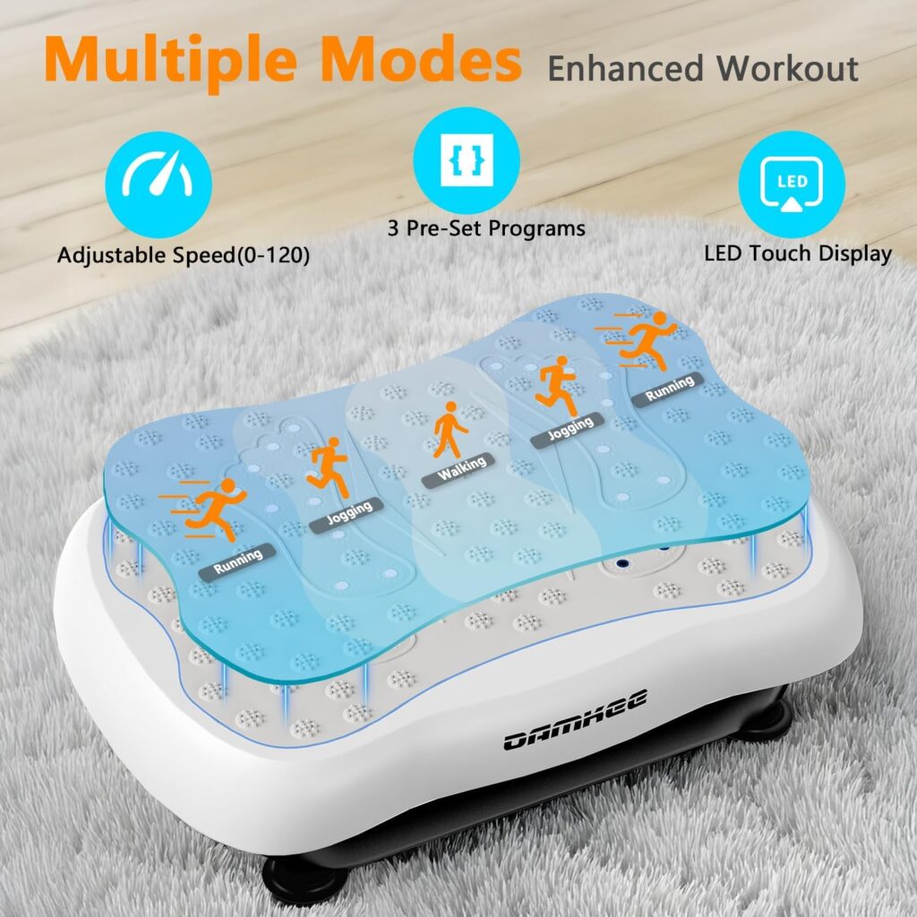 DamKee vibration platform with 4 resistance loop bands