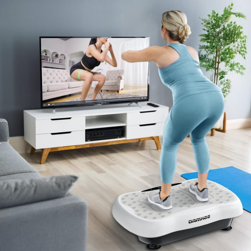 Quiet vibration exercise board with 330 lbs weight capacity