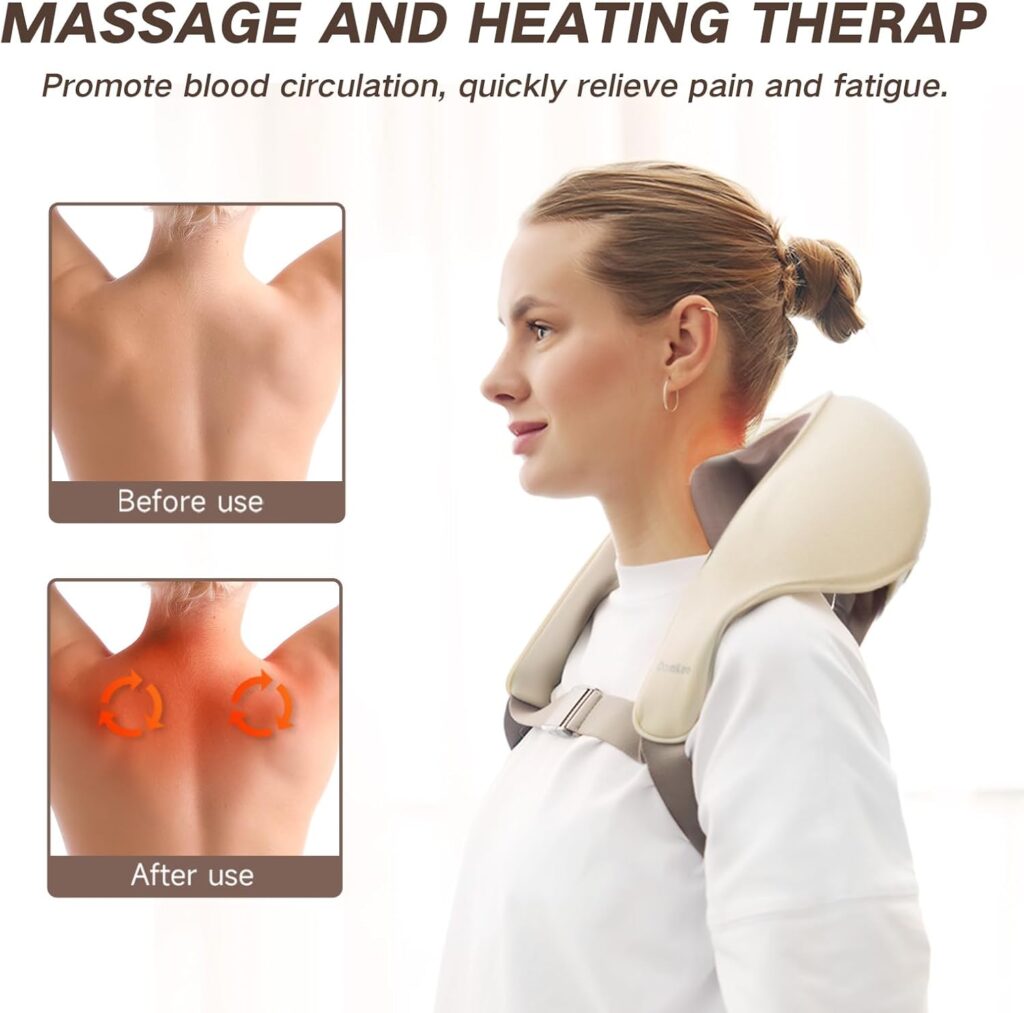 damkee kneading shoulder and neck massager heating